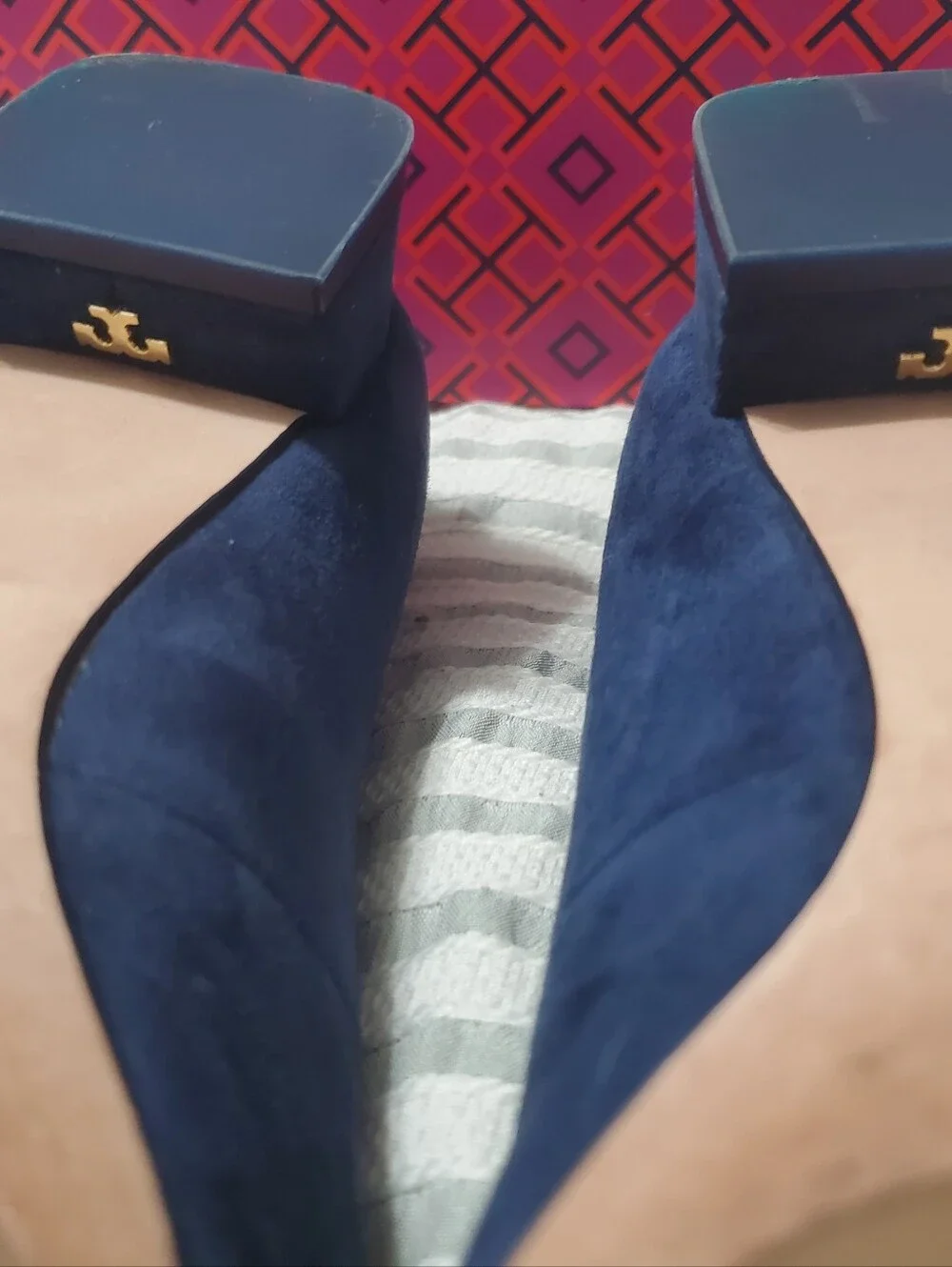Tory Burch Blue Suede Pumps